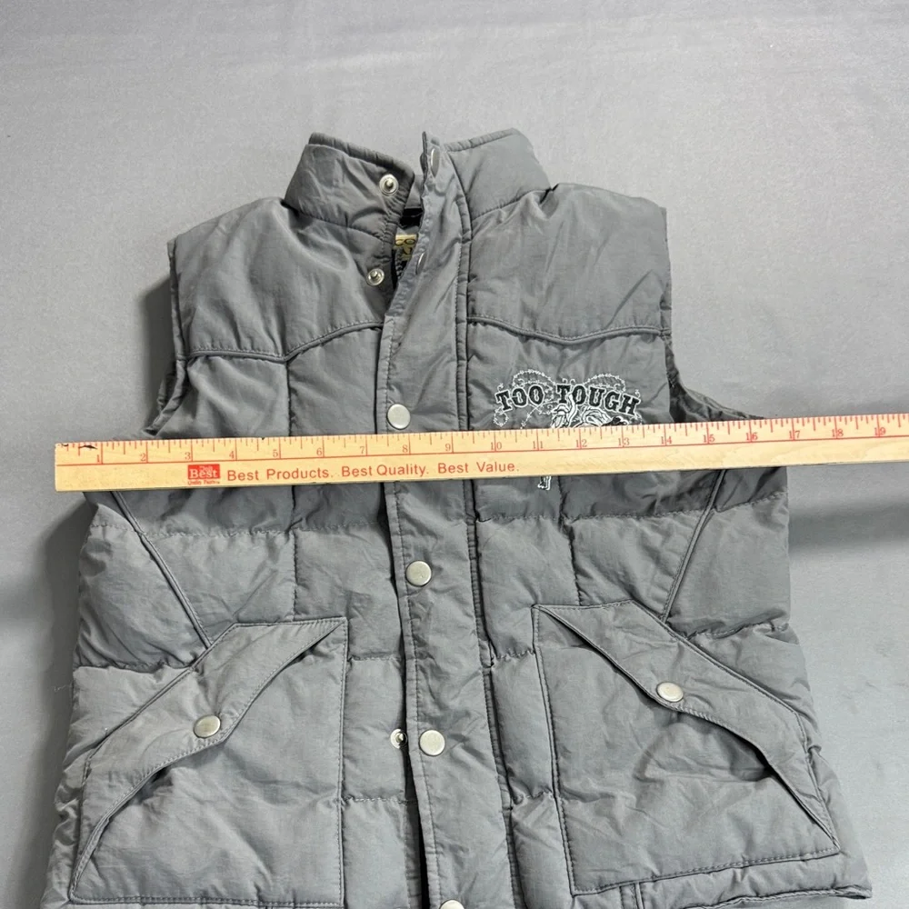 Cody James Kids Youth Puffer Vest‎ Gray Rodeo Size M